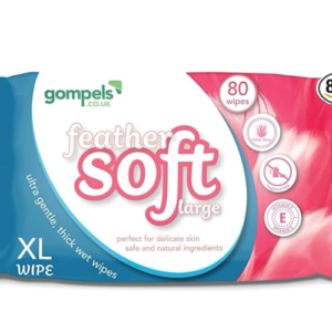 Extra Large Wet Wipes for Adults 30x20cms (80pk) – Feather Soft Body Cleansing Wet Wipes for Incontinence Care – Ultra Gentle, Thick XL Wet Wipes – Kind to Skin with Aloe Vera and Vitamin E